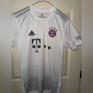 Adidas FC Bayern White and Gray Jersey